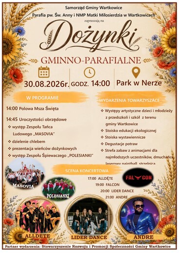 Dożynki Gminno-Parafialne Gminy Wartkowice